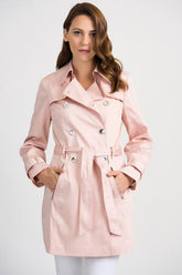 Joseph Ribkoff Coats and Jackets Joseph Ribkoff Pink Trench Coat Mac 201297 3617 izzi-of-baslow