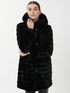 Joseph Ribkoff Coats and Jackets Joseph Ribkoff Reversible Faux Fur Hooded Coat Black 214913 11 izzi-of-baslow