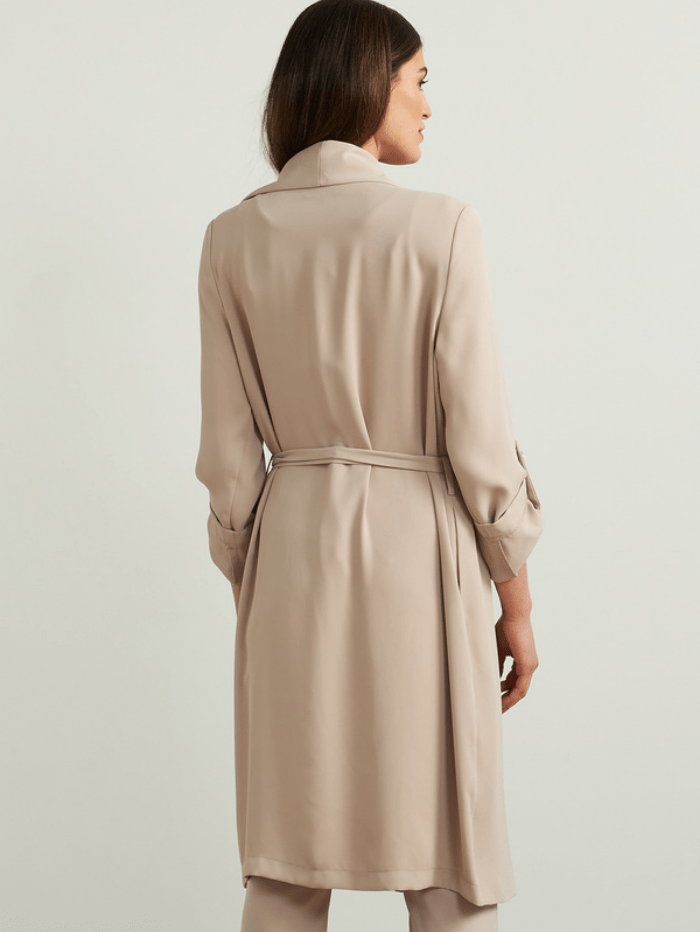 Joseph Ribkoff Coats and Jackets Joseph Ribkoff Sand Long Belted Jacket 213654 3677 izzi-of-baslow