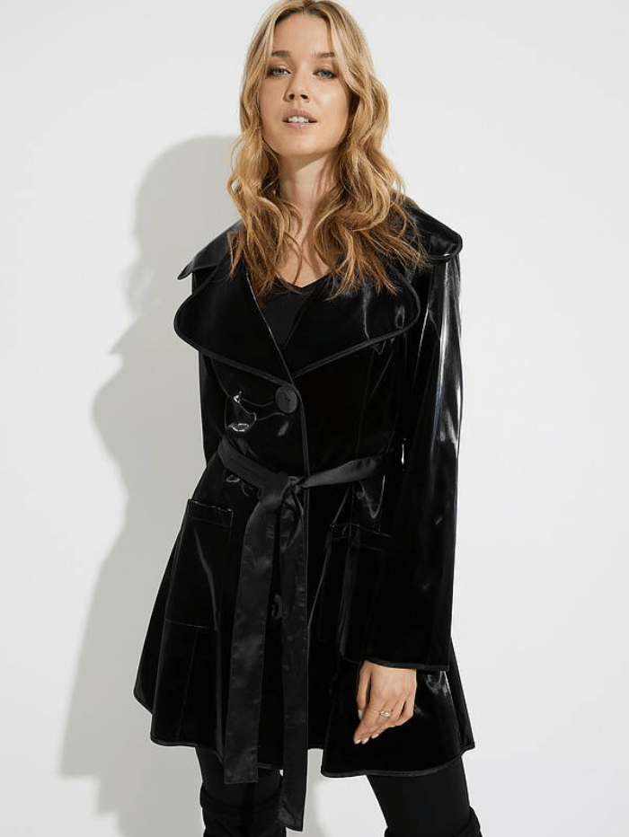 Joseph Ribkoff Coats & Jackets Joseph Ribkoff Black Vinyl Jacket 224907 11 izzi-of-baslow