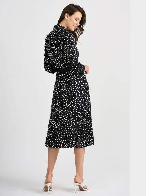 Joseph Ribkoff Dresses Joseph Ribkoff Black and Vanilla Spotty Dress 201387 izzi-of-baslow