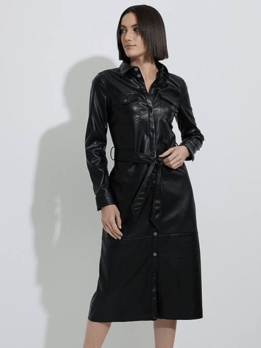 JOSEPH RIBKOFF VEGAN LEATHER MOTORCYCLE JACKET, 253978 main image 1
