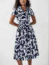 Joseph Ribkoff Dresses Joseph Ribkoff Black & White Printed Collar Dress 222105 2366 izzi-of-baslow