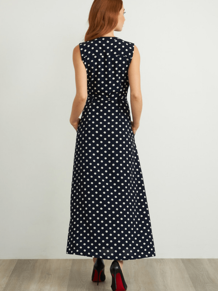 Joseph Ribkoff Dresses Joseph Ribkoff Navy White Polka Dot Dress 211027 izzi-of-baslow