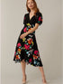 Joseph Ribkoff Dresses Joseph Ribkoff S Black Multi Floral Printed Dress 221068 178 NP izzi-of-baslow
