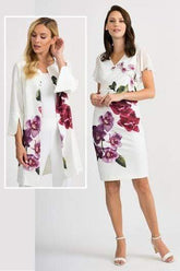 Joseph Ribkoff Dresses Joseph Ribkoff Vanilla Orchid Print Dress 201398 izzi-of-baslow
