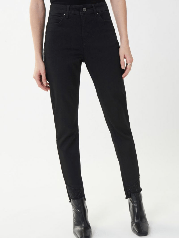 Joseph Ribkoff Jeans Joseph Ribkoff Black Rhinestone Hem Jeans 223973 11 izzi-of-baslow