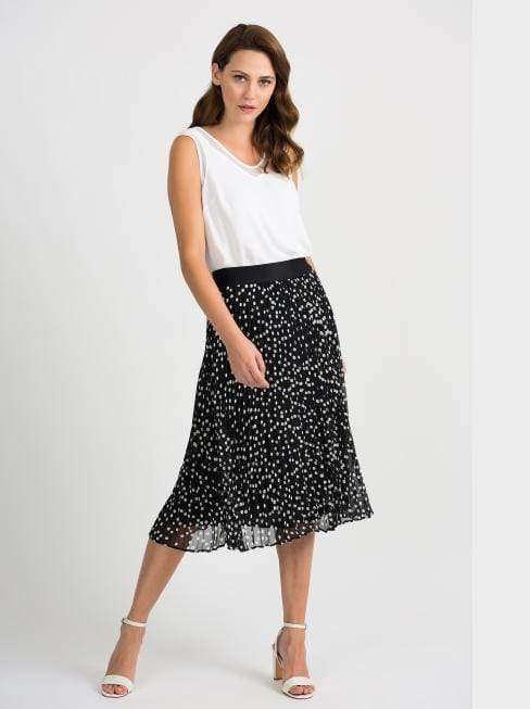 Joseph Ribkoff Skirts Joseph Ribkoff Black and Vanilla Spotty Skirt 201255 izzi-of-baslow