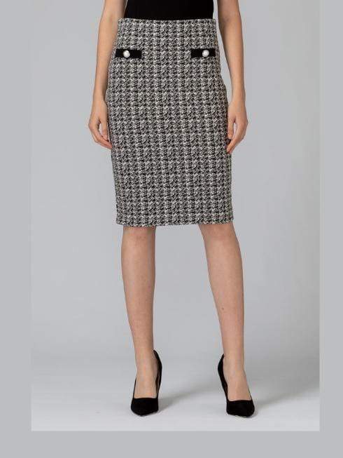 Joseph Ribkoff Skirts Joseph Ribkoff Houndstooth Skirt Black and White 194832 izzi-of-baslow