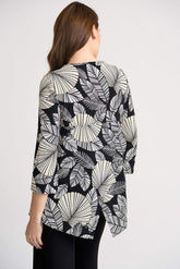 Joseph Ribkoff Tops Joseph Ribkoff Black and Beige Floral Printed 202433 Top izzi-of-baslow