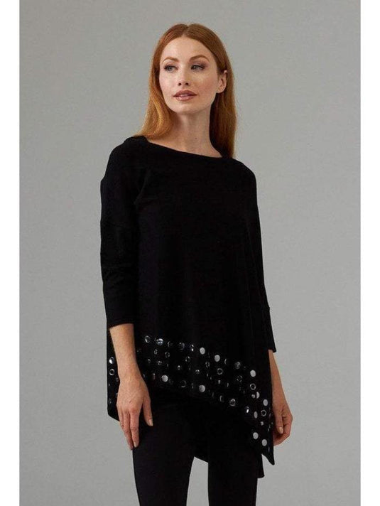 Joseph Ribkoff Black Tie Fronted Top 223030 11 main image 1
