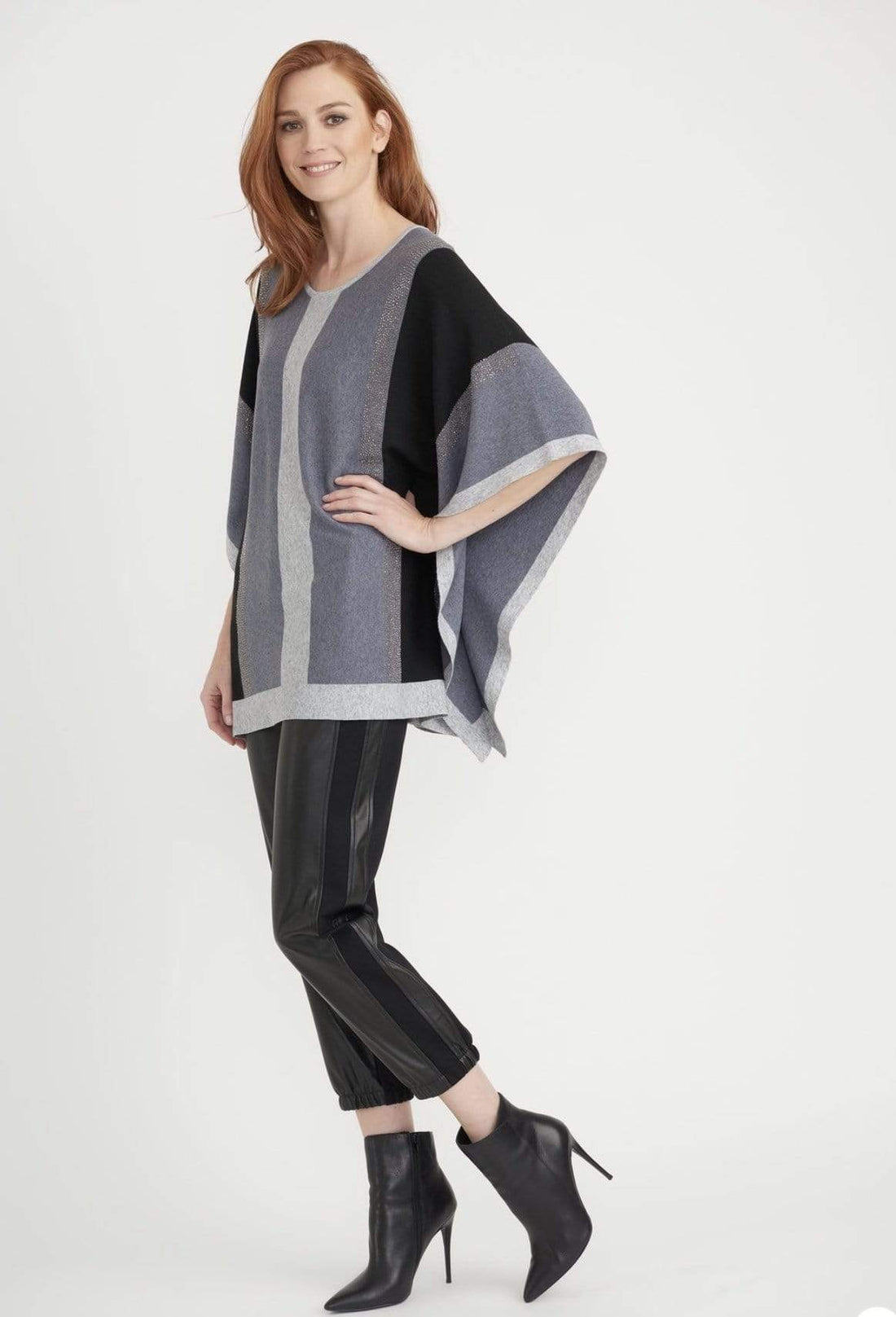 Joseph Ribkoff Tops Joseph Ribkoff Grey Poncho 203556X izzi-of-baslow