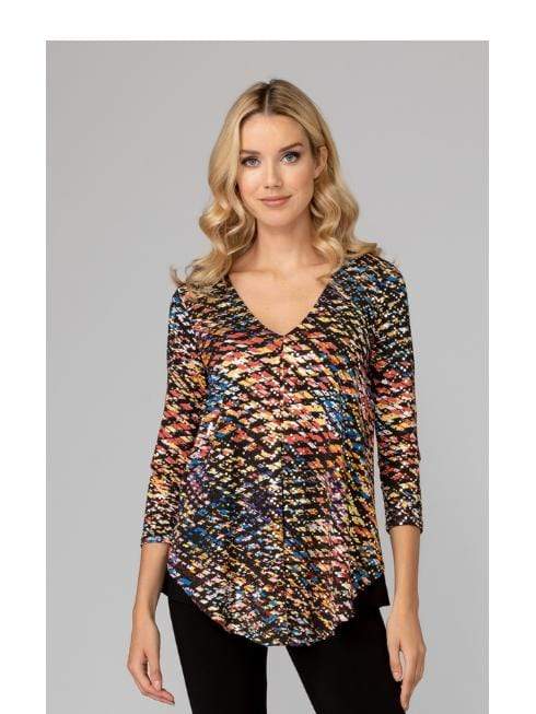 Joseph Ribkoff Tops Joseph Ribkoff Sparkle Multi Print Top 194607 izzi-of-baslow