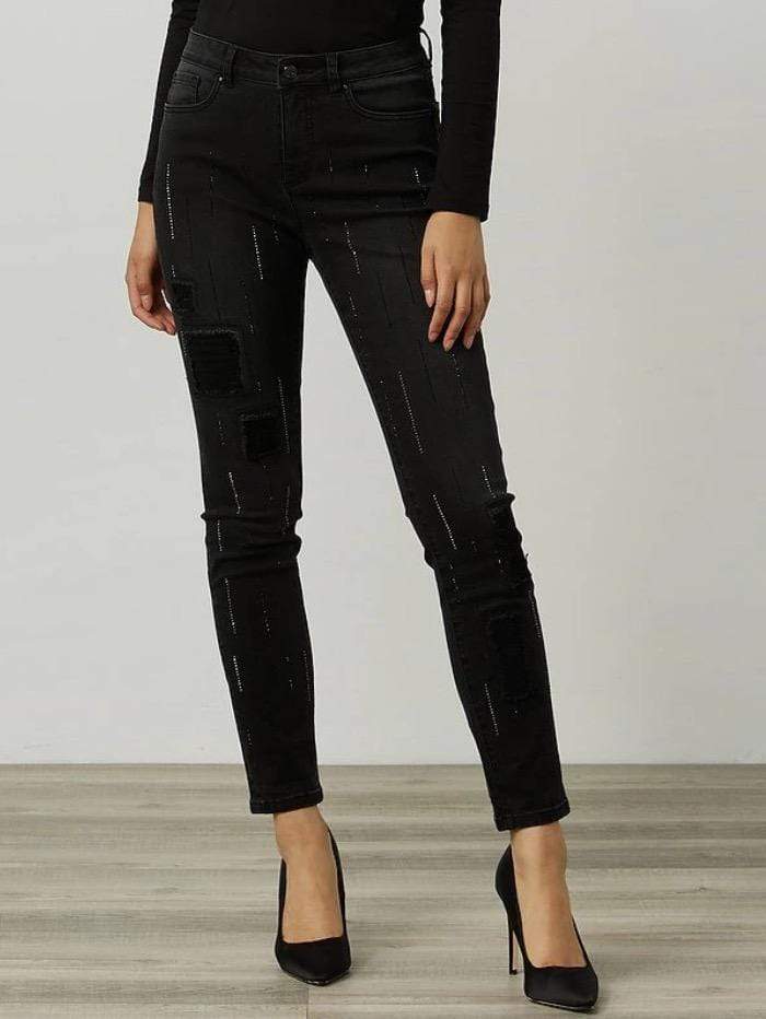 Joseph Ribkoff Trousers:Jeans Joseph Ribkoff Black Embellished Jean 214299 3075 izzi-of-baslow