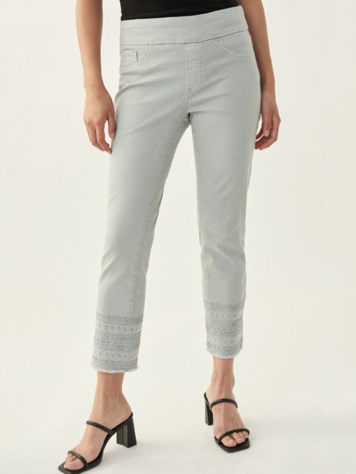 Joseph Ribkoff Trousers:Jeans Joseph Ribkoff Grey Stone Jewelled Jeans 221934 3006 izzi-of-baslow