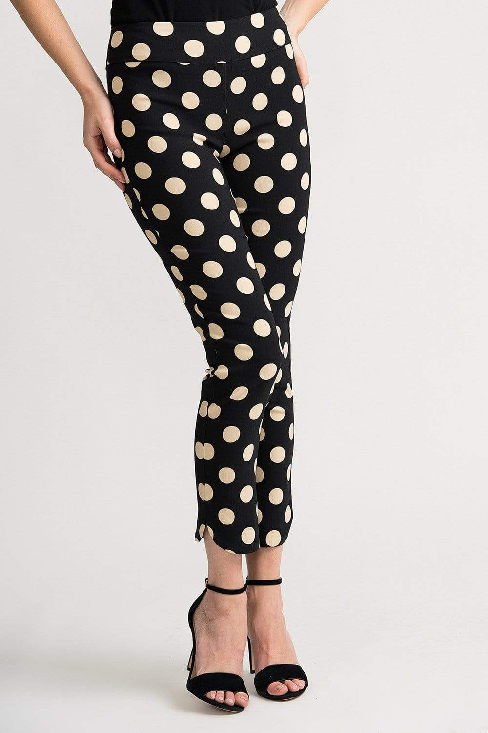 Joseph Ribkoff Trousers Joseph Ribkoff Black and Beige Spotted 202169 Trousers izzi-of-baslow