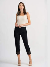 Joseph Ribkoff Trousers Joseph Ribkoff Black Cutout Hem Crop Trousers 201437 izzi-of-baslow