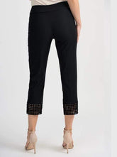 Joseph Ribkoff Trousers Joseph Ribkoff Black Cutout Hem Crop Trousers 201437 izzi-of-baslow