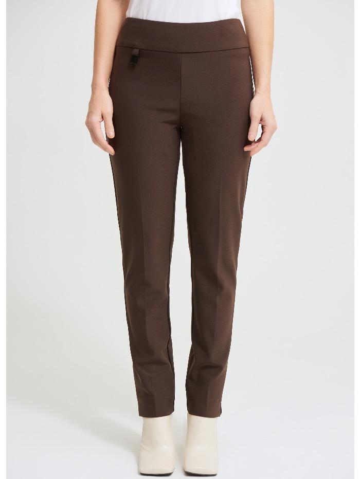 Joseph Ribkoff Trousers Joseph Ribkoff Chocolate Brown Silky Knit Trousers 144092N 3799 izzi-of-baslow