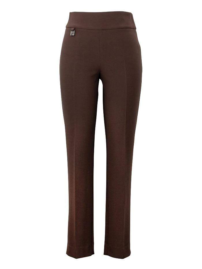 Joseph Ribkoff Trousers Joseph Ribkoff Chocolate Brown Silky Knit Trousers 144092N 3799 izzi-of-baslow