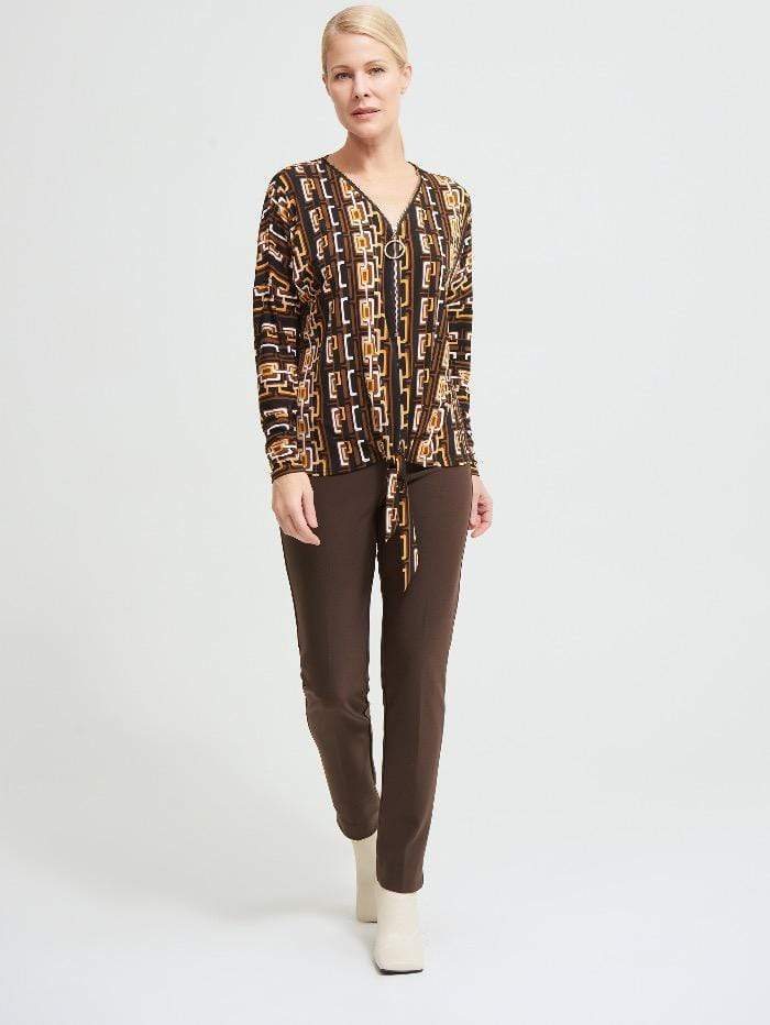 Joseph Ribkoff Trousers Joseph Ribkoff Chocolate Brown Silky Knit Trousers 144092N 3799 izzi-of-baslow