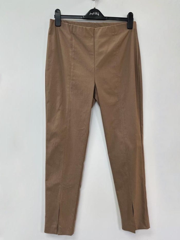 Joseph Ribkoff Trousers Joseph Ribkoff Dark Tan Split Hem Capri Trousers 222135 3852 izzi-of-baslow