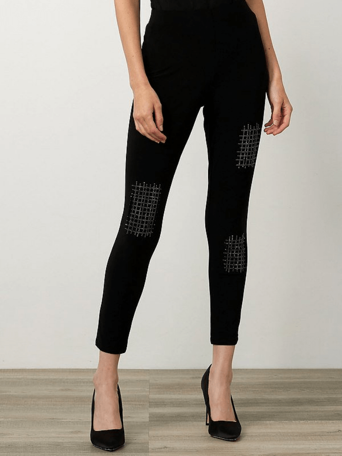 Joseph Ribkoff Trousers Joseph Ribkoff Embellished Black Leggings 214220 izzi-of-baslow