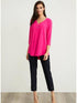Joseph Ribkoff Trousers Joseph Ribkoff Navy Cropped Trousers With Cut Out Hem Detail 211113 2166 izzi-of-baslow