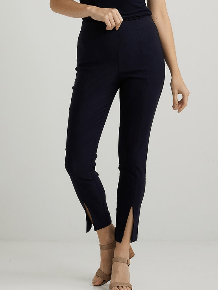 Joseph Ribkoff Trousers Joseph Ribkoff Navy Split Hem Capri Trousers 222135 2166 izzi-of-baslow