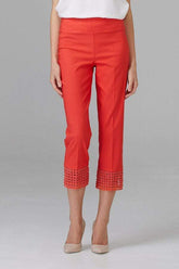 Joseph Ribkoff Trousers Joseph Ribkoff Papaya Cutout Hem Crop Trousers 201437 izzi-of-baslow