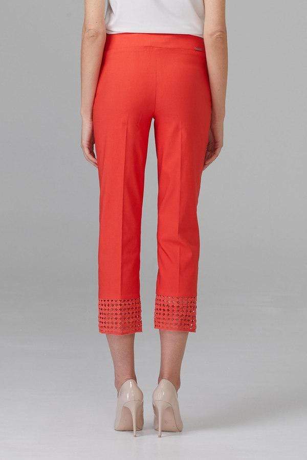 Joseph Ribkoff Trousers Joseph Ribkoff Papaya Cutout Hem Crop Trousers 201437 izzi-of-baslow