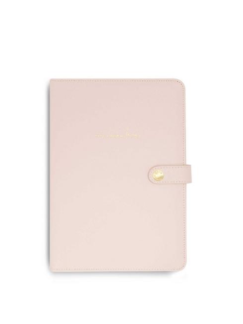 Katie Loxton Accessories One Size Katie Loxton A5 Portfolio Organiser Live Laugh Love Blush Pink KLB712 izzi-of-baslow