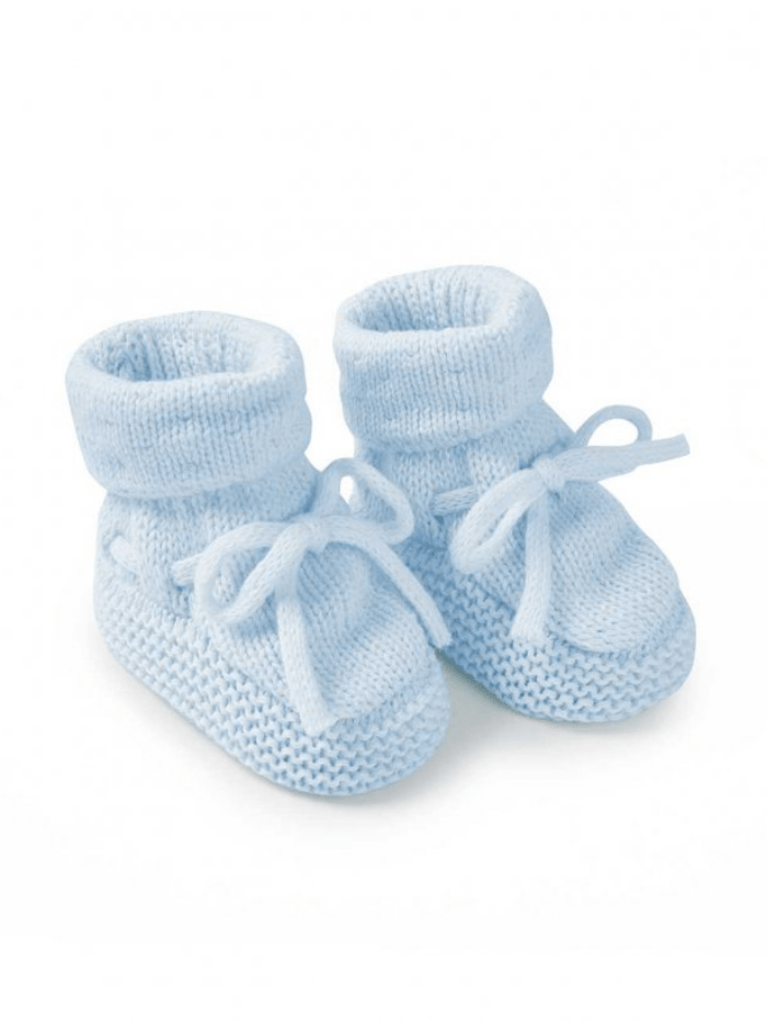 Katie Loxton Accessories One Size Katie Loxton Baby Blue Knitted Baby Booties BA0076 izzi-of-baslow