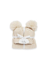 Katie Loxton Accessories One Size Katie Loxton Baby Hat and Mittens Set Cream BA0066 S izzi-of-baslow