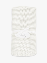 Katie Loxton Accessories One Size Katie Loxton Cotton Knitted White Baby Blanket BA0070 izzi-of-baslow