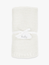Katie Loxton Accessories One Size Katie Loxton Cotton Knitted White Baby Blanket BA0070 izzi-of-baslow