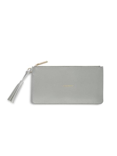 Katie Loxton Accessories One Size Katie Loxton Florrie Tassel Pouch Oh So Pretty Pale Grey KLB372 izzi-of-baslow