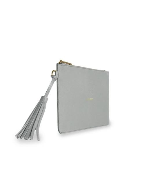 Katie Loxton Accessories One Size Katie Loxton Florrie Tassel Pouch Oh So Pretty Pale Grey KLB372 izzi-of-baslow