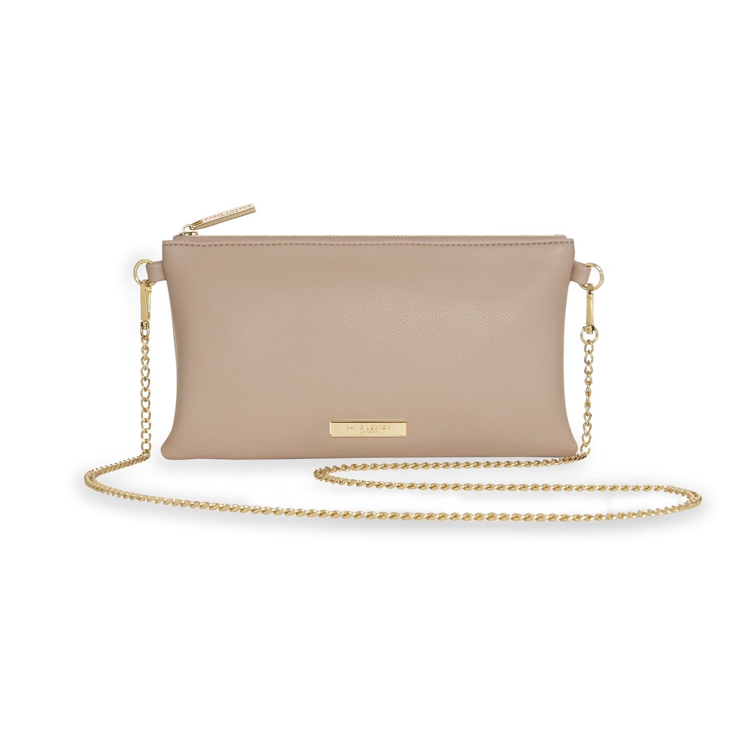 Katie Loxton Accessories One Size Katie Loxton Freya Taupe Cross Body Bag With Chain Strap KLB862 izzi-of-baslow