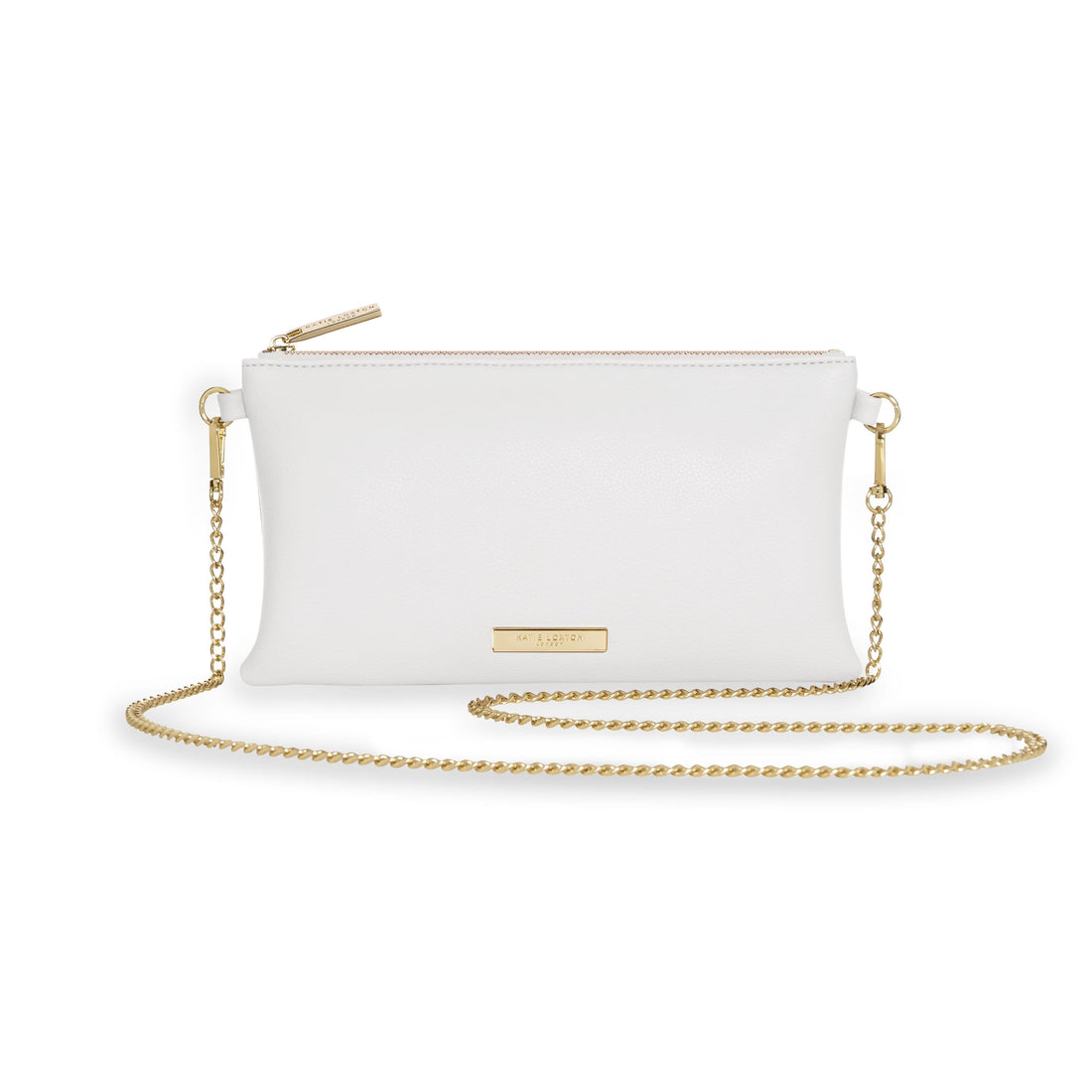 Katie Loxton Accessories One Size Katie Loxton Freya White Cross Body Bag With Chain Strap KLB863 S izzi-of-baslow