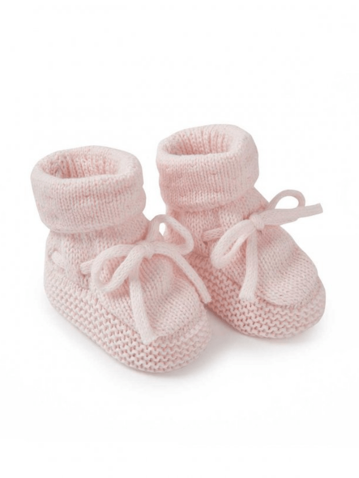 Katie Loxton Accessories One Size Katie Loxton Pink Knitted Baby Booties BA0075 izzi-of-baslow