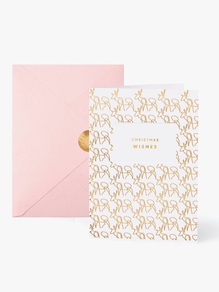 Katie Loxton Accessories One Size Katie Loxton S Greetings Card Christmas Wishes Pink Envelope KLGC071 izzi-of-baslow