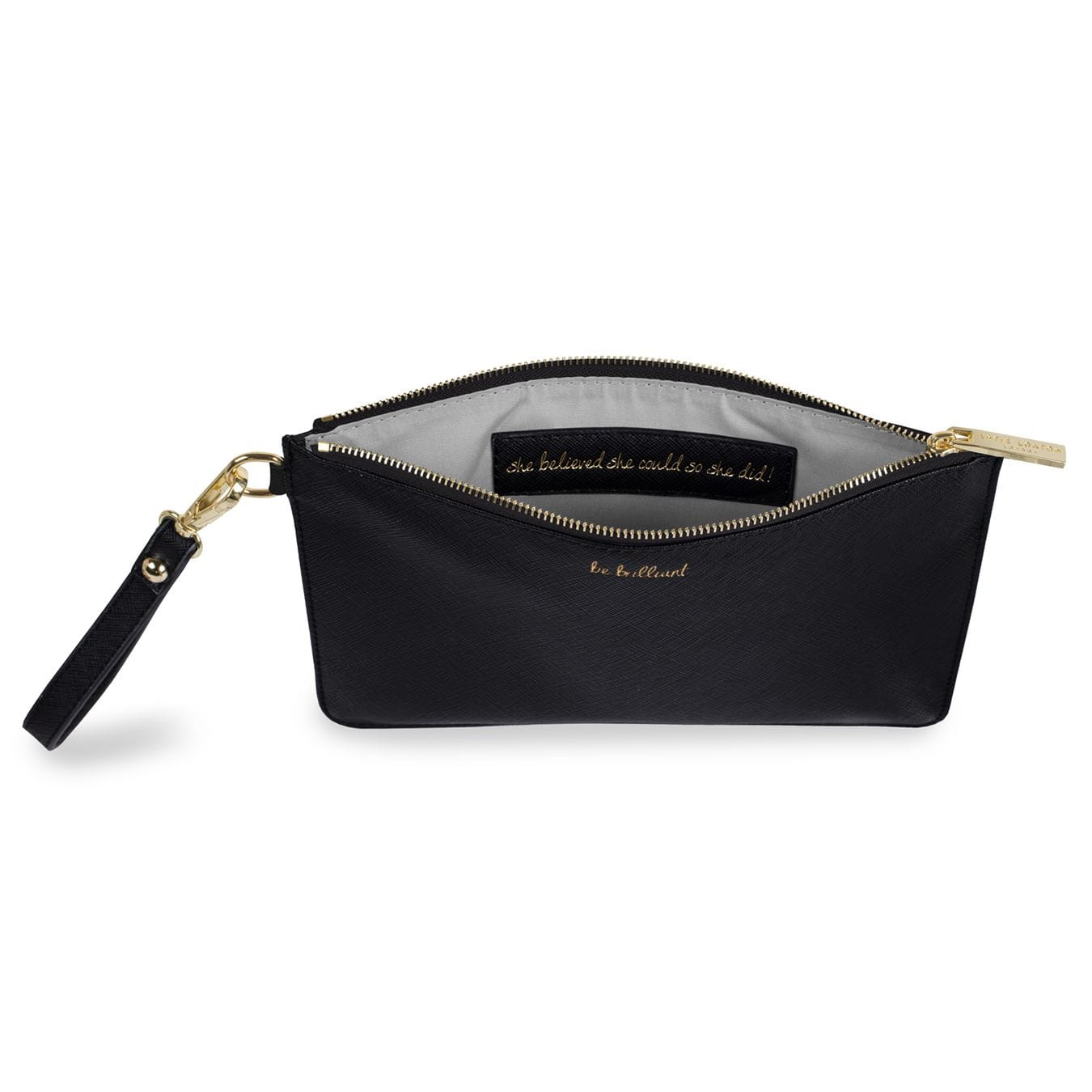 Katie Loxton Gifts One Size Katie Loxton Be Brilliant Black Secret Message Perfect Pouch KLB363 izzi-of-baslow