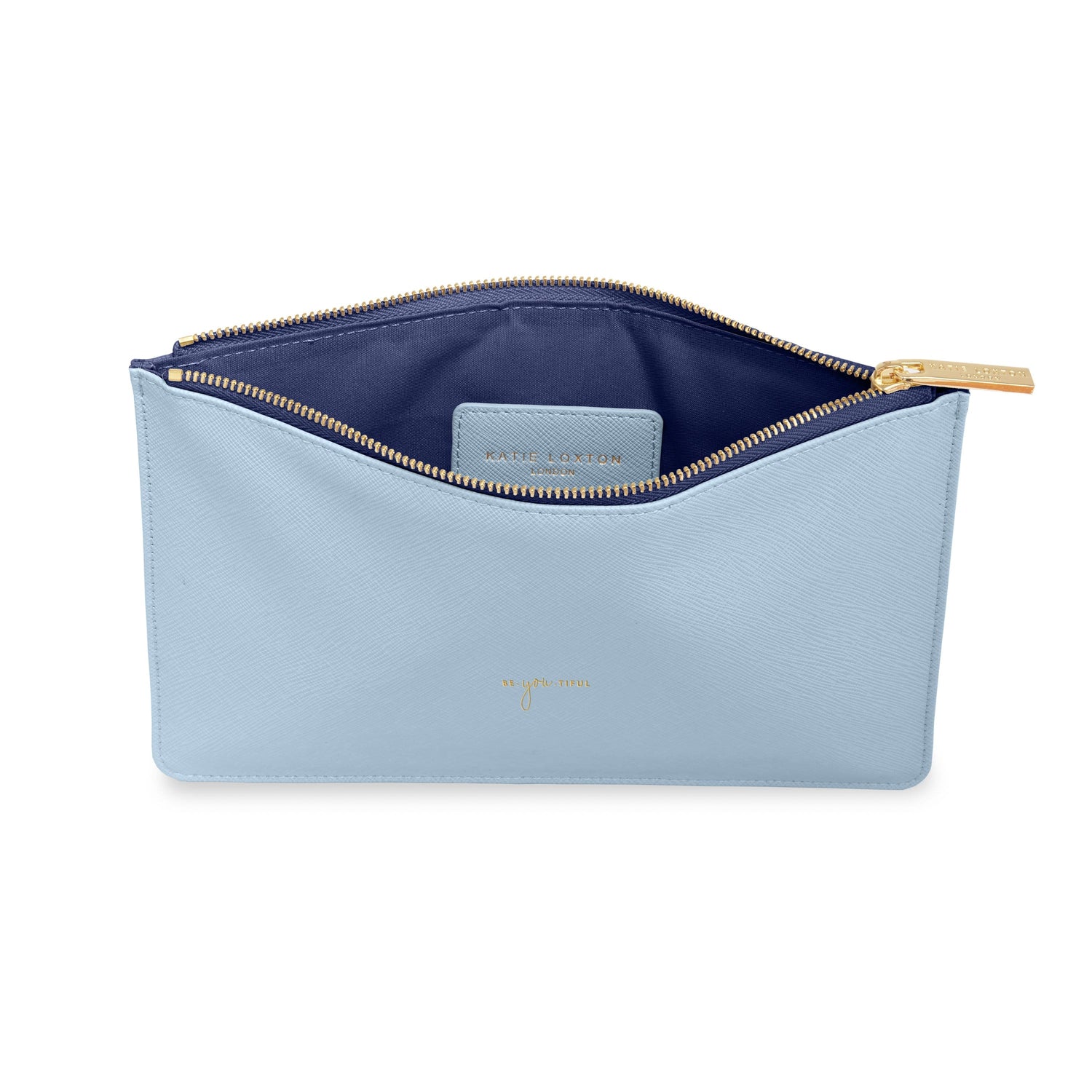 Katie Loxton Gifts One Size Katie Loxton Be You Tiful Colour Pop Perfect Pouch in Sky Blue KLB749 izzi-of-baslow