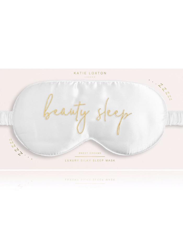 Katie Loxton Gifts One Size Katie Loxton Beauty Sleep Satin Eye Mask White KLS225 izzi-of-baslow