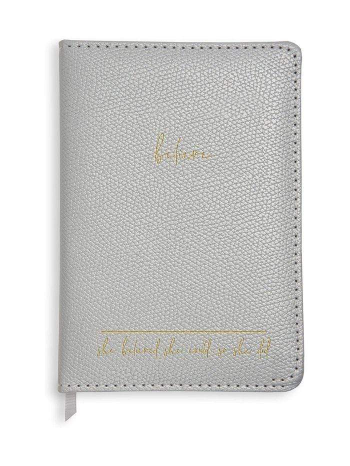 Katie Loxton Gifts One Size Katie Loxton Believe Silver Notebook KLST032 izzi-of-baslow