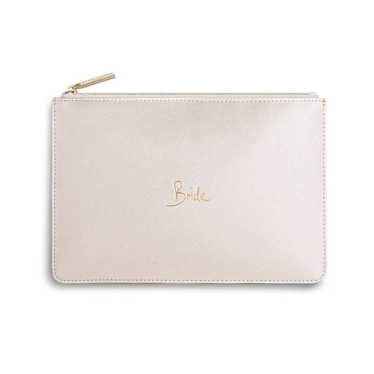 Katie Loxton Gifts One Size Katie Loxton Bride Perfect Pouch in Metallic White KLB212 izzi-of-baslow
