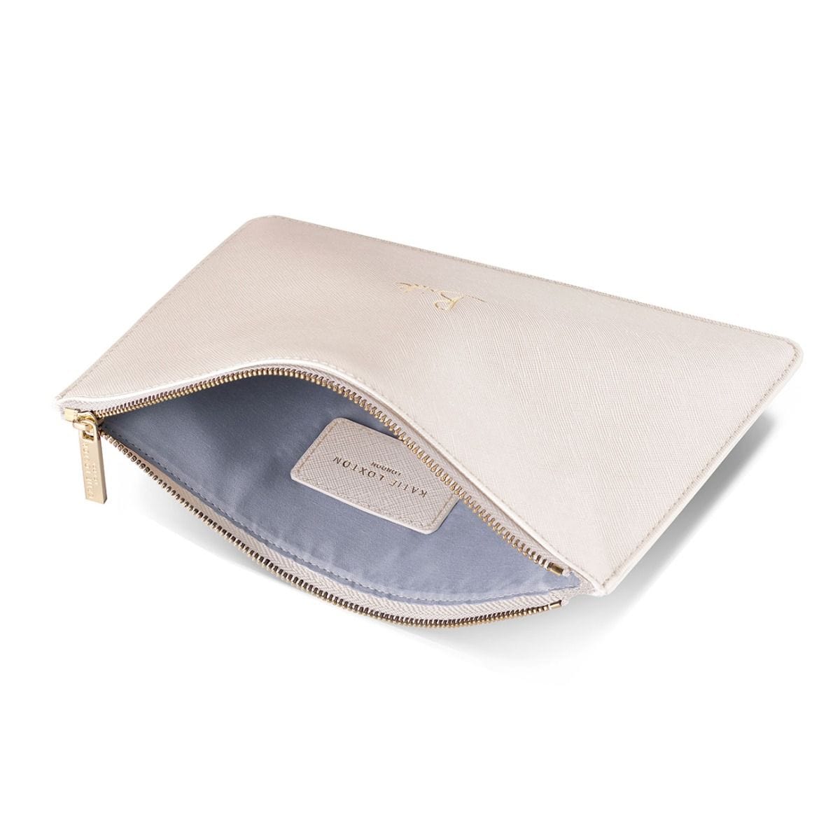 Katie Loxton Gifts One Size Katie Loxton Bride Perfect Pouch in Metallic White KLB212 izzi-of-baslow