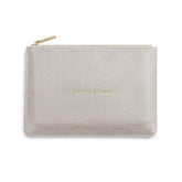 Katie Loxton Gifts One Size Katie Loxton Champagne Please Perfect Pouch in Champagne Shimmer KLB347 izzi-of-baslow