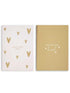 Katie Loxton Gifts One Size Katie Loxton Duo Pack Notebooks in Pink & Gold KLST063 izzi-of-baslow
